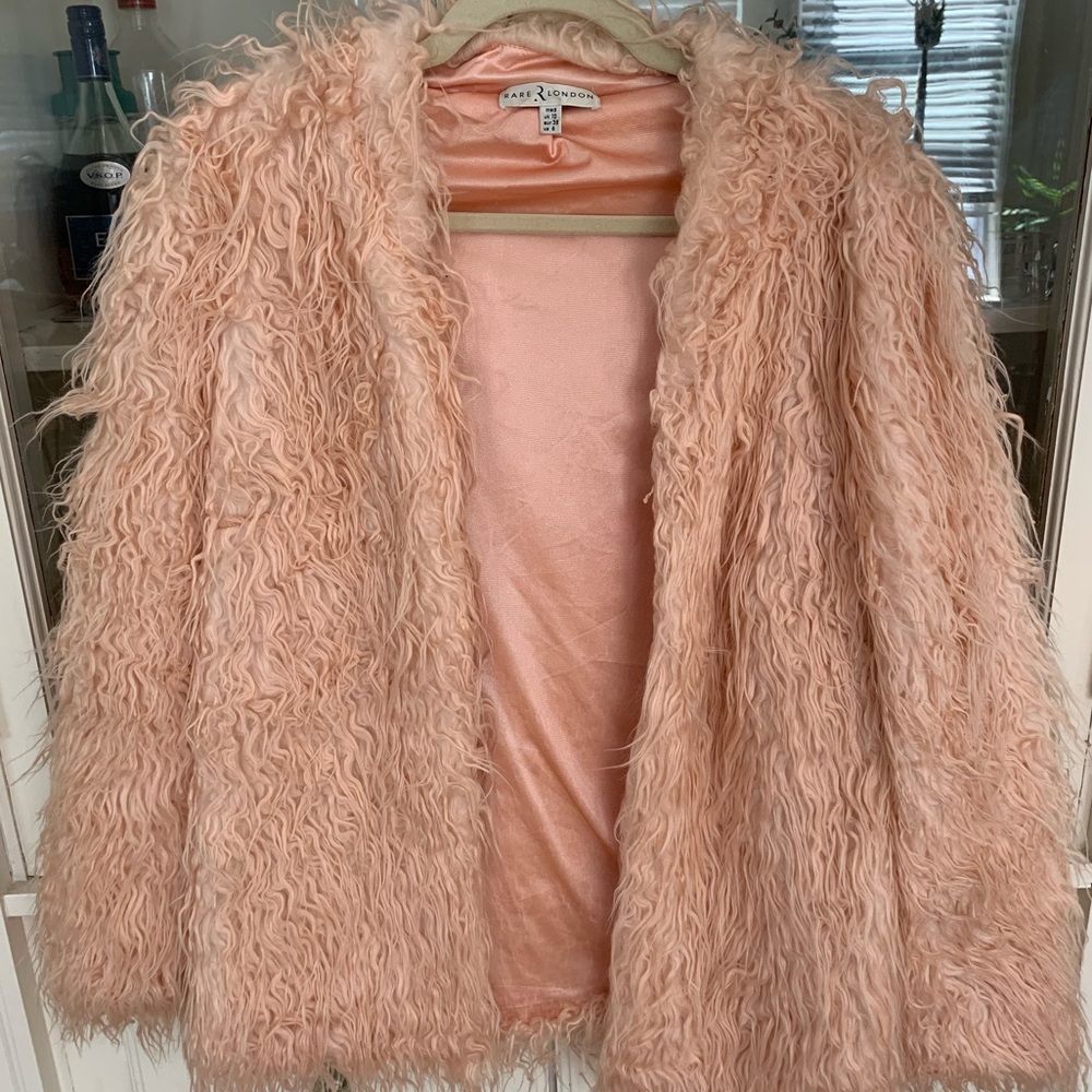 Rose Pink Shag Jacket Women’s Size 6